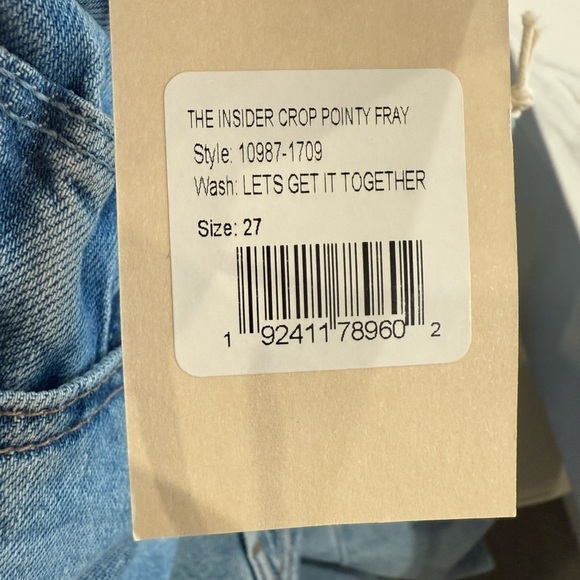 NWT Mother The Insider Crop Pointy Fray Bootcut high waisted Denim jeans size 27 - Picture 5 of 10
